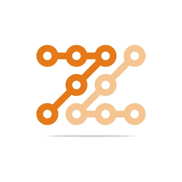 ロゴ デザイン文字 Z を接続する要素グラフィック アイコン シンボル ベクトル — ストックベクタ