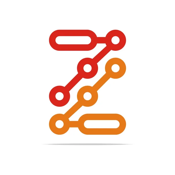ロゴ デザイン文字 Z を接続する要素グラフィック アイコン シンボル ベクトル — ストックベクタ