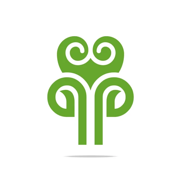 Logo Design Ornamento Naturale Giardino Piante Circolo Icona Simbolo Astratto — Vettoriale Stock