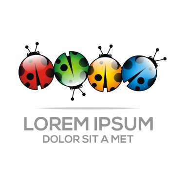 logo bugs vector icon animal pets insect