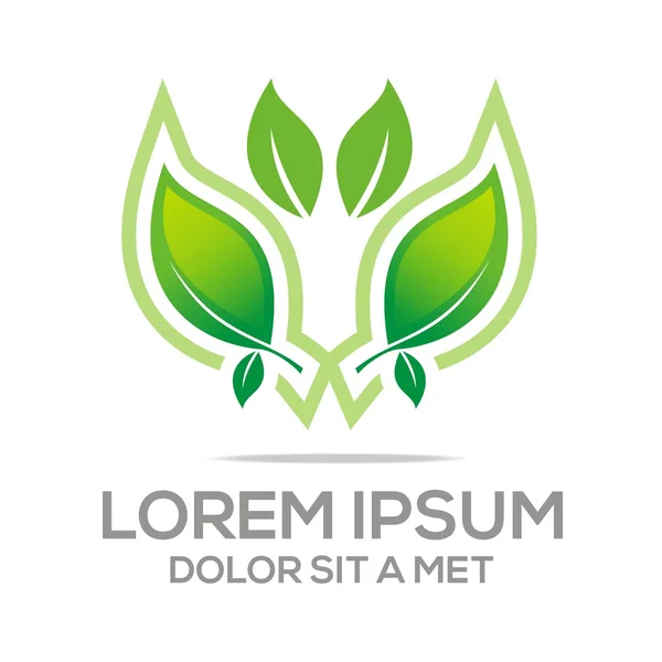 Logotipo Abstrato Bio Folhas Natural Ecologi Plant Icon Design Vector — Vetor de Stock