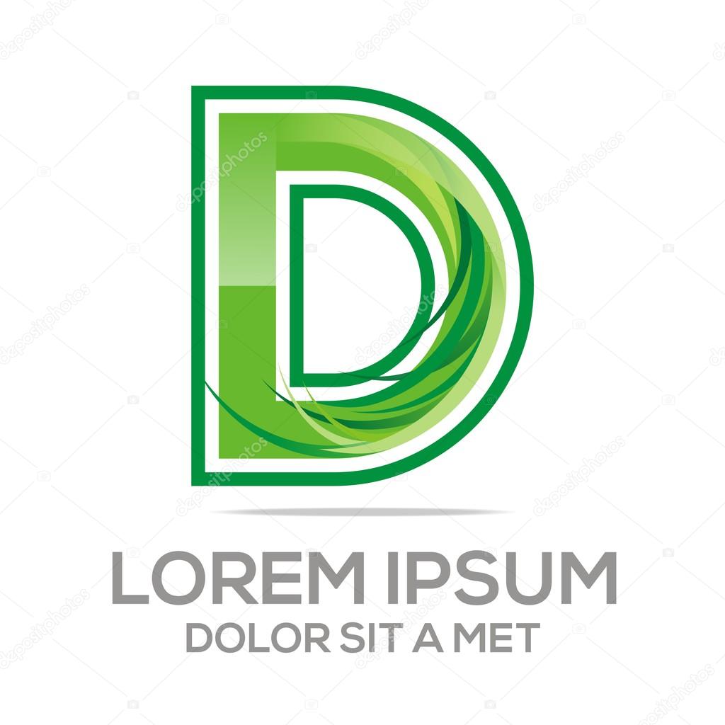 Vector alphabet letter logo. Created with transparent colorful overlapping geometric shapes, waves and flowing shapes
