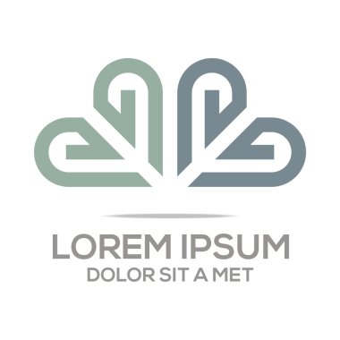 Logo simge vektör sonsuz aşk Çift