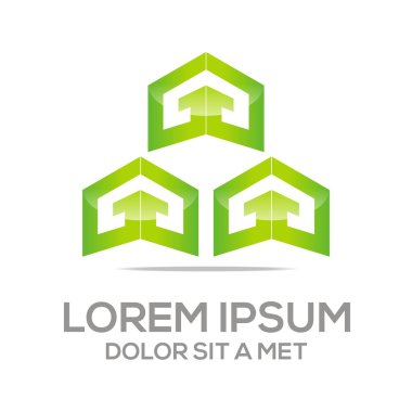 Logo doku ev vektör gayrimenkul
