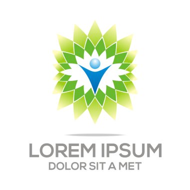 Logo sağlıklı insanlar taze Eko Dostu doğal yaşam