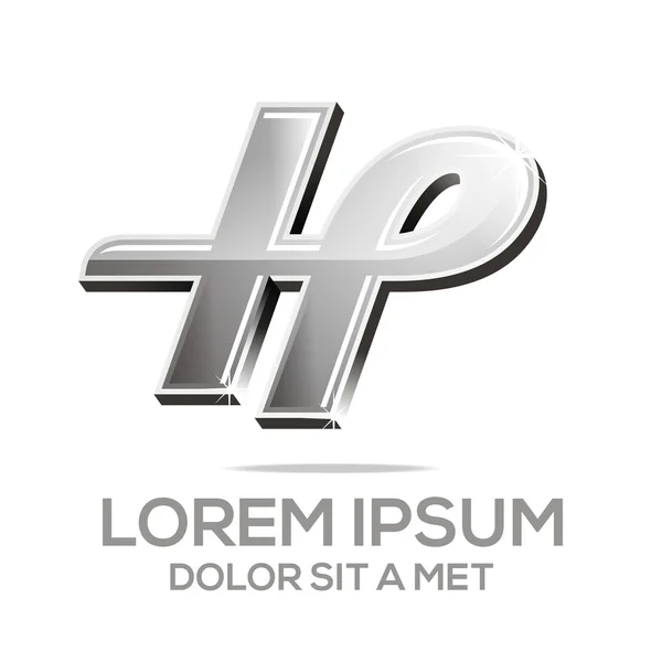 Logo Vector Letra H Elemento Icono — Vector de stock