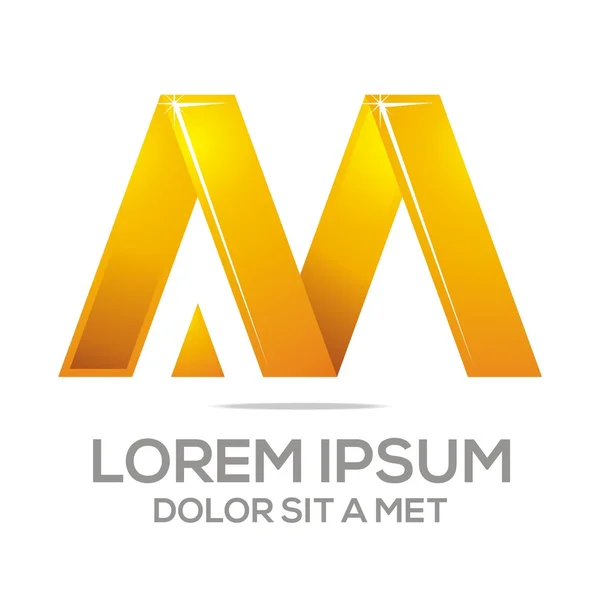 Бізнес Творчий лист AM Компанія логотип Дизайн іконка — стоковий вектор