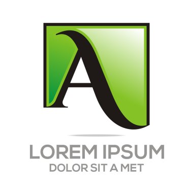 Logo harf A simge kavramı iş alfabesi