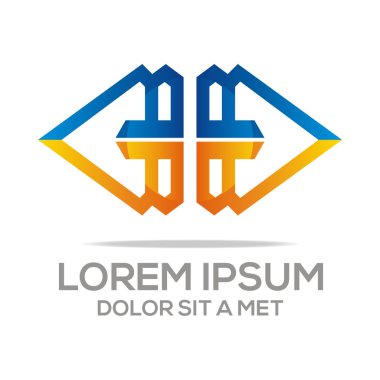 Alfabe Mw sanat koleksiyonu kombinasyonu logosu