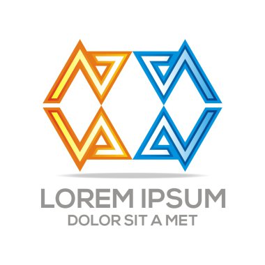 Vektör logo kombinasyon A ve V harfi