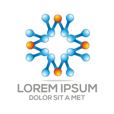 Alfabe Mw sanat koleksiyonu kombinasyonu logosu