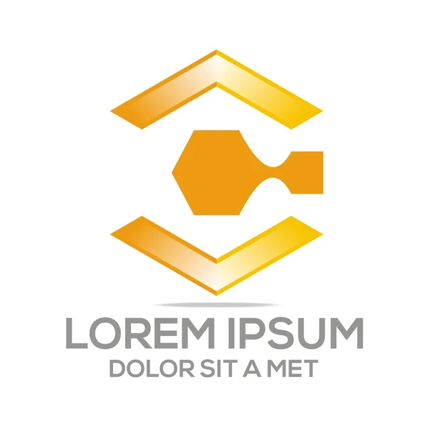 Posisi Logo Business Abstract Company - Stok Vektor