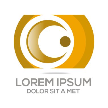 Soyut Birliği daire C harfi Logo vektör tasarımı