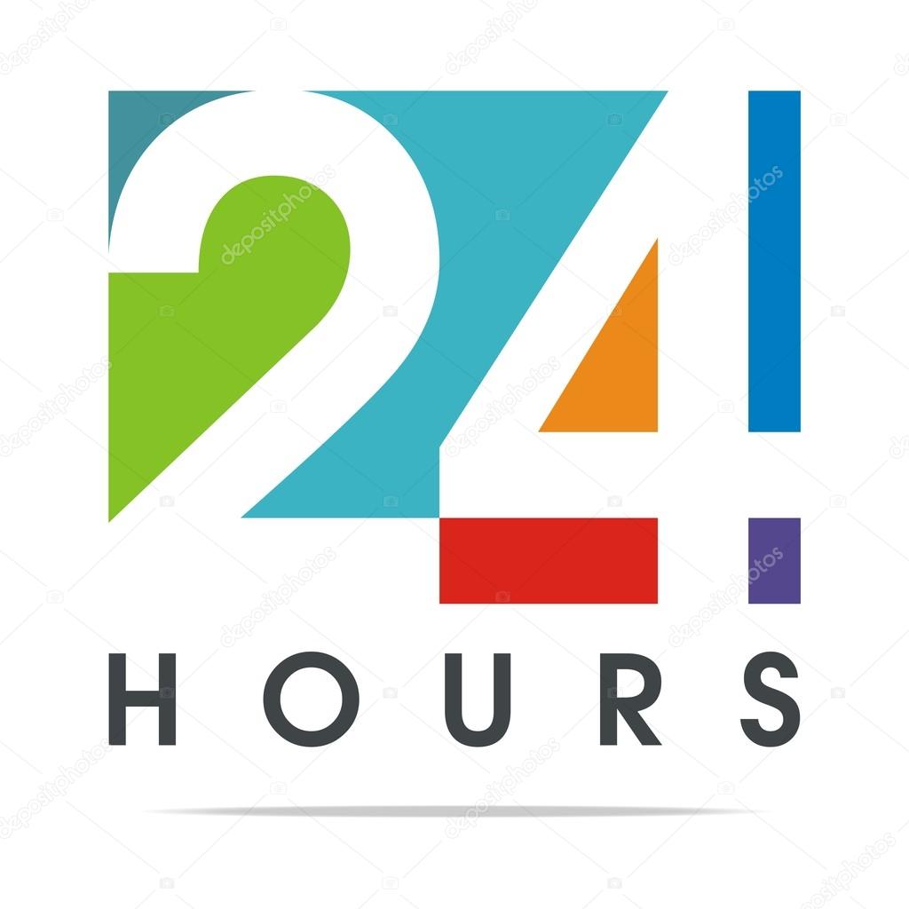 Business logo client twenty four hours time work online customer service day shooping