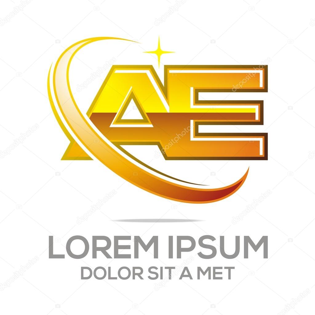Alphabet AE letter business creative fint character initial capital object shape symbol