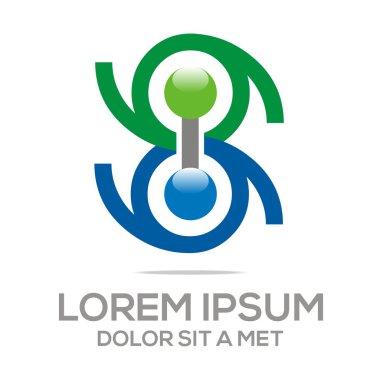 Logo abstract infinity element vector