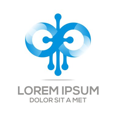 Logo abstract infinity element vector