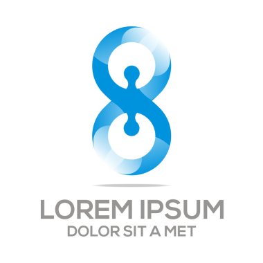 Logo abstract infinity element vector
