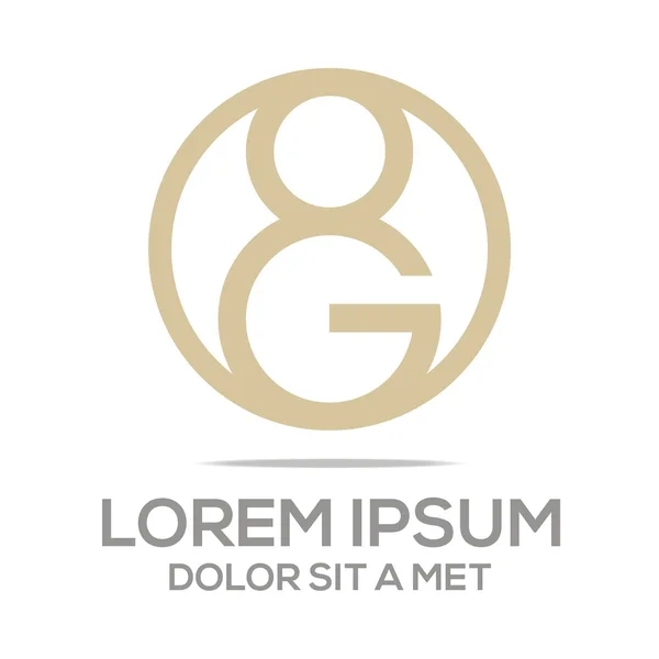 Abstract circle logo initial g lettermark icon vector