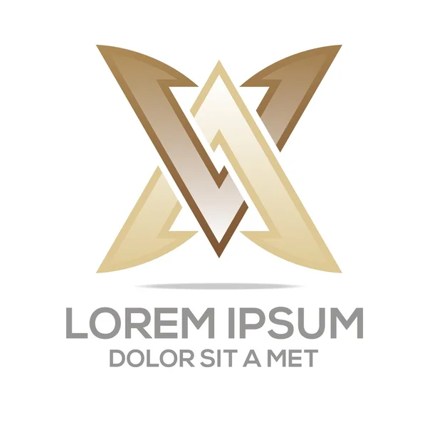 Logo astratto elemento simbolo modello business vettoriale — Vettoriale Stock