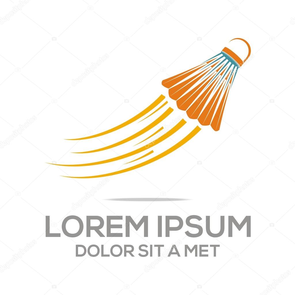 Logo abstract badminton tournament competition vector ...