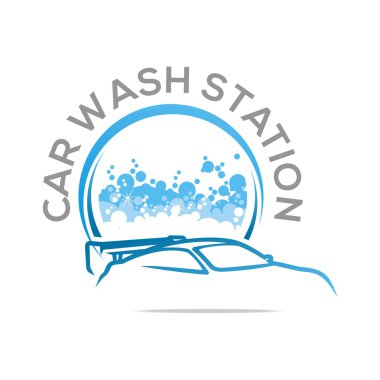 Car Wash Logo Dynamic Design Stylized