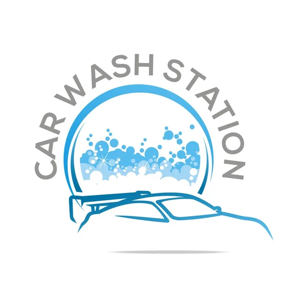 Car Wash Logo Dynamic Design Stylized — Stockvector