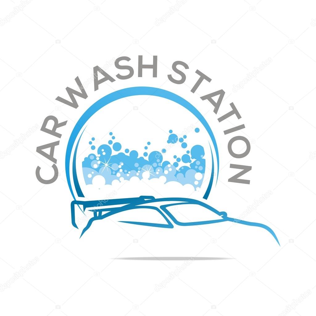 Car Wash Logo Dynamic Design Stylized