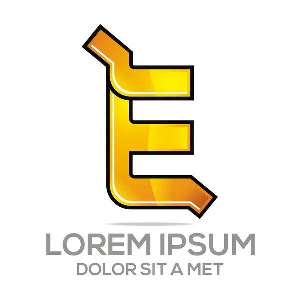 Letra Creativa Empresarial E Company logo Design Icon — Vector de stock