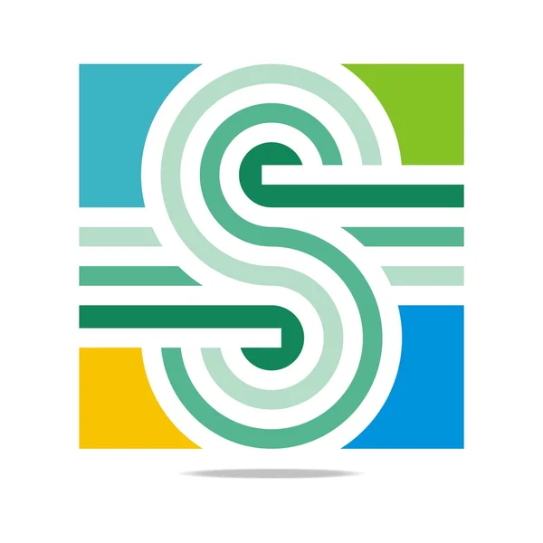 Logo Abstract Letter S Infinity Corporation Concept Design Vector —  Vetores de Stock