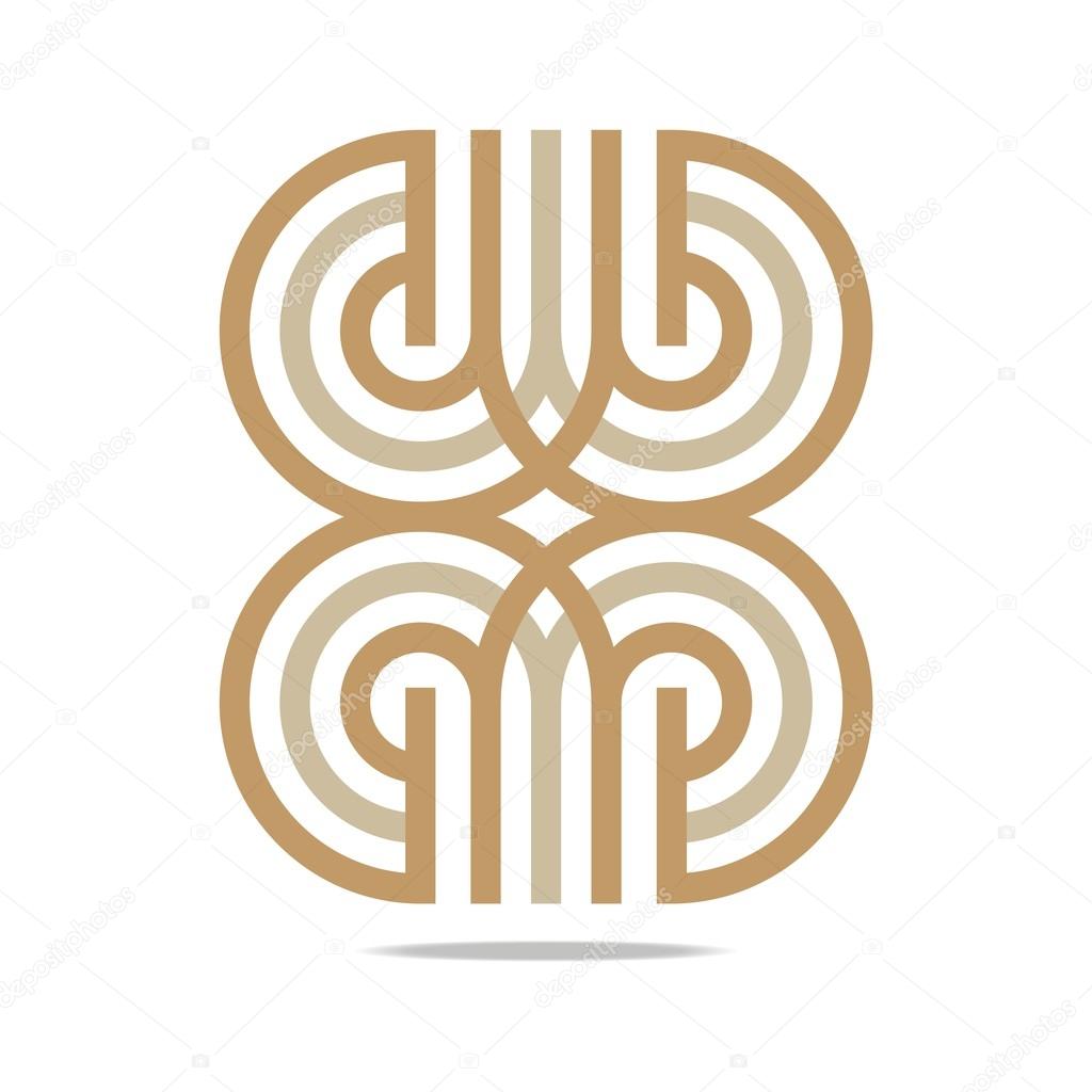 Business number vector element template shape infinity corporation collaboration creation creative innovation letter logo