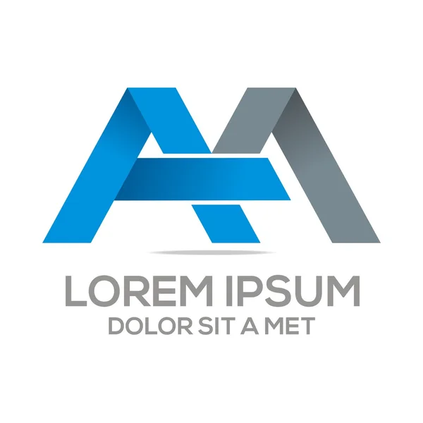 Logo Vector AM Lettermark Abstract Business — 스톡 벡터