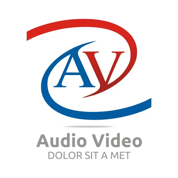 Abstract Logo AV Symbol Element Logo Template Business Vector — 스톡 벡터