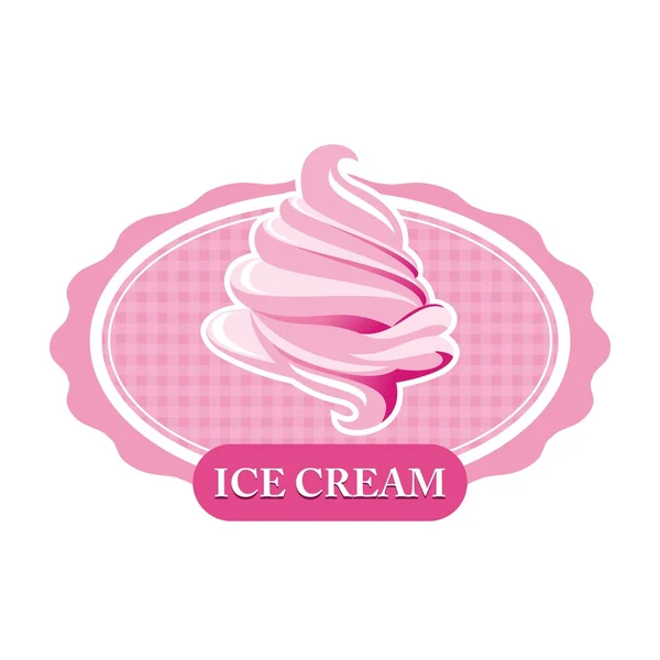 Logo Ice Cream Sandwich içki güzel lolipop pembe çocuklar — Stok Vektör