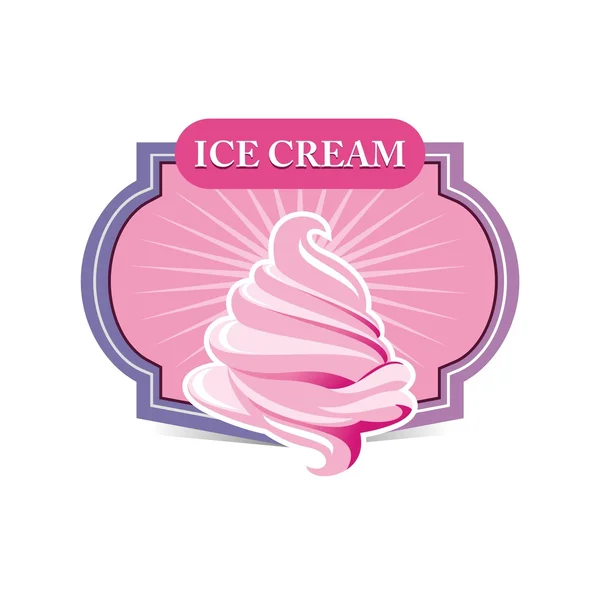 Logo Ice Cream Sandwich Drink härlig Lollipop rosa barn — Stock vektor