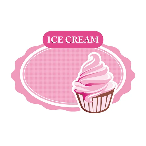 Logo Ice Cream Sandwich bere bello lecca-lecca rosa bambini — Vettoriale Stock