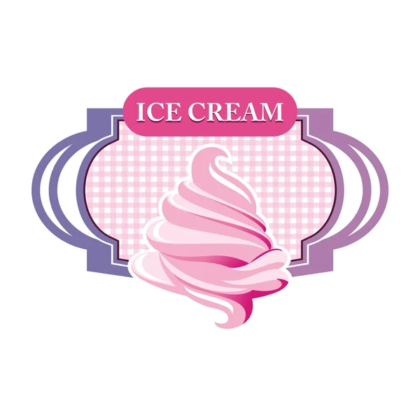 Logo Ice Cream Sandwich napój piękny lizak różowy dzieci — Wektor stockowy