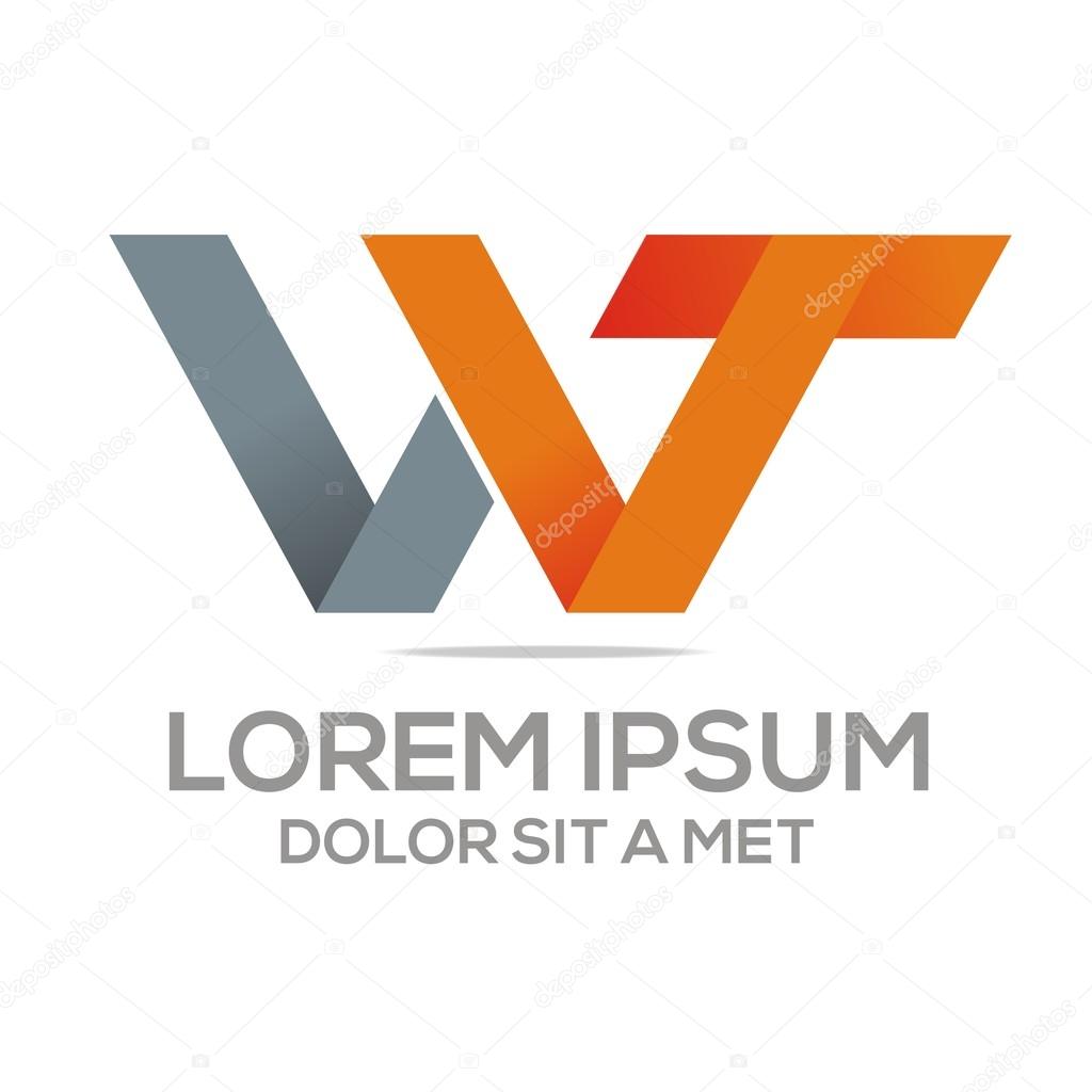 Logo Vector W Lettermark Abstract Business