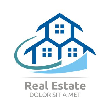 Logo Real Estate Apartment Design Developer Vector