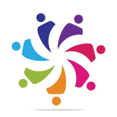 Logo Abstract Circle People Concept