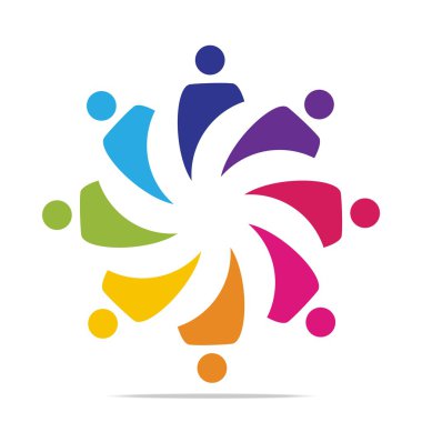 Logo Abstract Circle People Concept