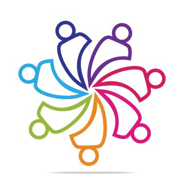 Logo Abstract Circle People Concept