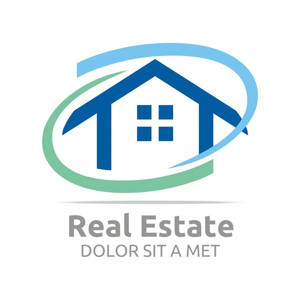Logo Building Vector Real Estate Design — Wektor stockowy