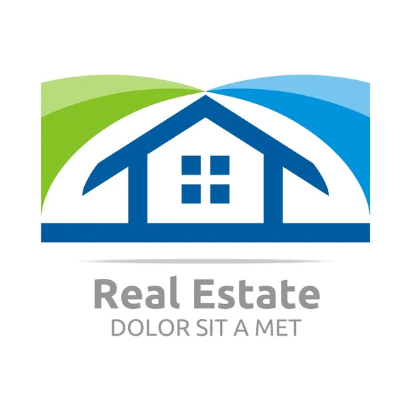 Logo costruzione vettoriale Real Estate Design — Vettoriale Stock