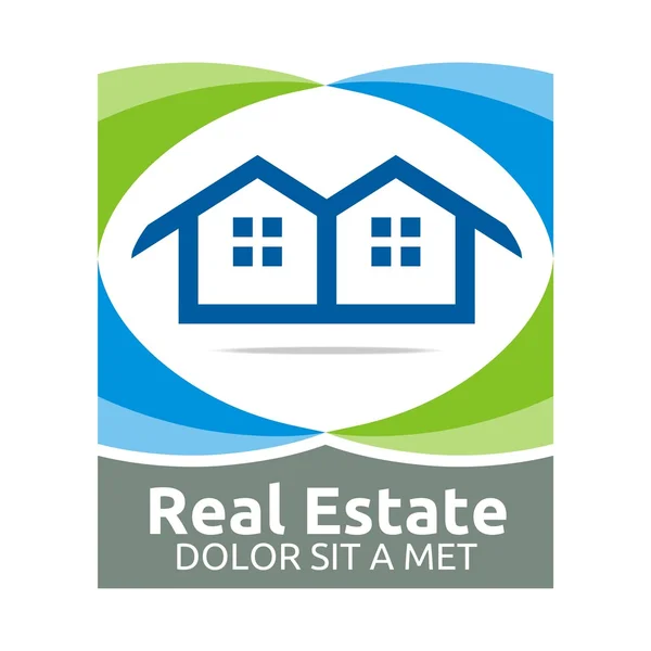 Logo Real Estate Apartment Design Developer Vector — Stock Vector