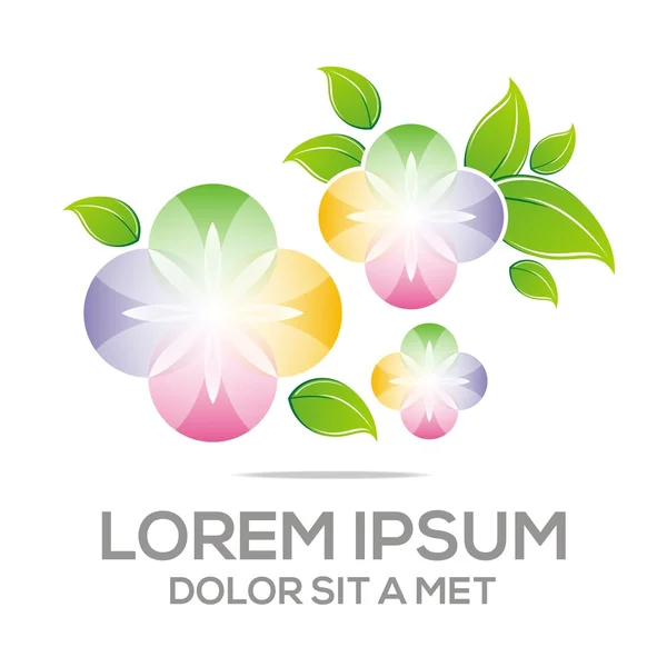 Logo Abstract Beauty Flower — Stok Vektör