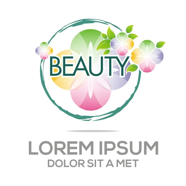 Logo Abstract Beauty Flower — Stock Vector
