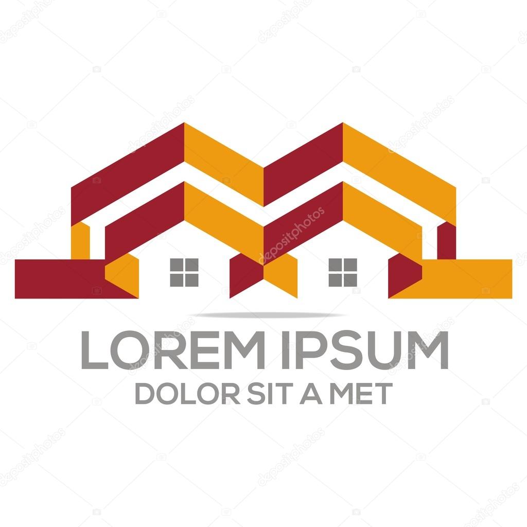 Logo Abstract House Building Real Estate Design Vector