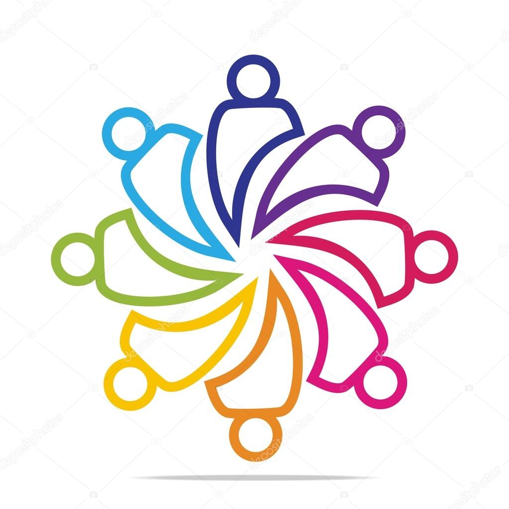 Logo Abstract Circle People Concept