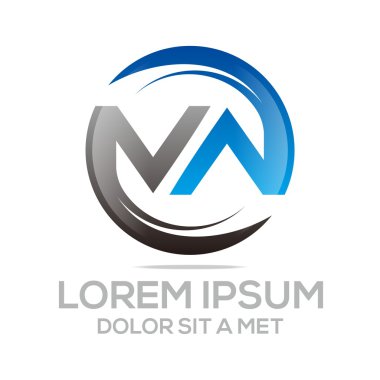 Logo Abstract Letter M Combination W Circle Vector